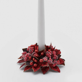 Coroa Flores Natal para Vela
